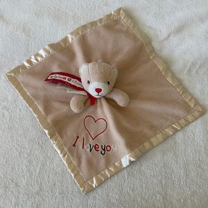 NWT Wishes and Kisses Teddy I Love You Lovey Security Blanket